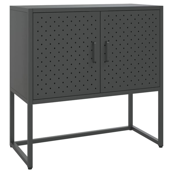 vidaXL Skjenk antrasitt 75x35x75 cm stål