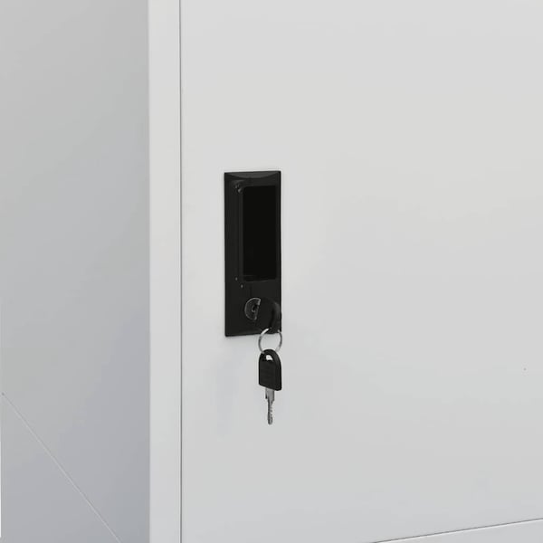 vidaXL Garderobe lysegrå 80x50x180 cm stål