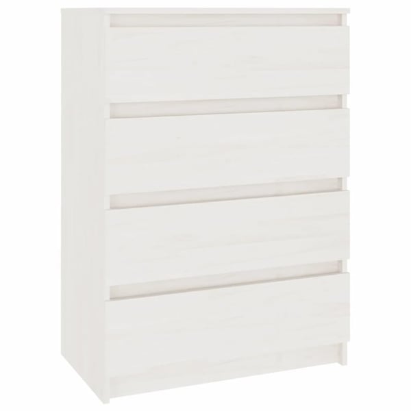 vidaXL Sideskap hvit 60x36x84 cm heltre furu