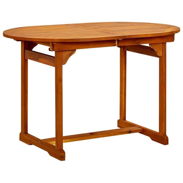 vidaXL Utendørs spisebord (120-170)x80x75 cm heltre akasie