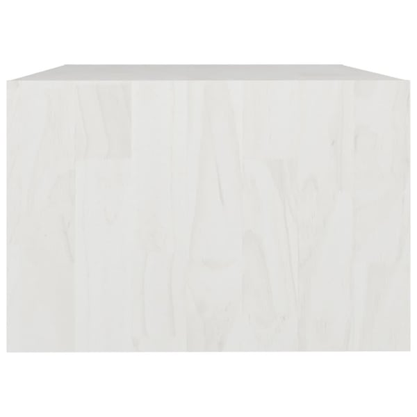 vidaXL Soffbord vit 75x50x33,5 cm massiv furu
