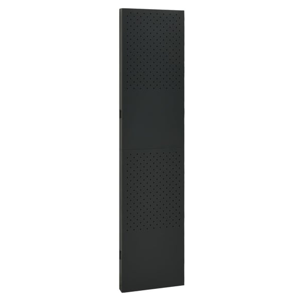 vidaXL Romdeler 3 paneler svart 120x180 cm stål