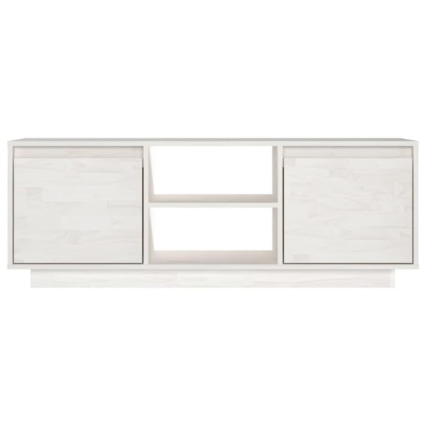 vidaXL TV-benk 110x30x40 cm heltre furu hvit
