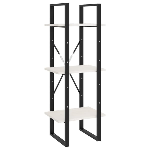 vidaXL bogreol med 5 hylder 40x30x175 cm fyrretræ hvid