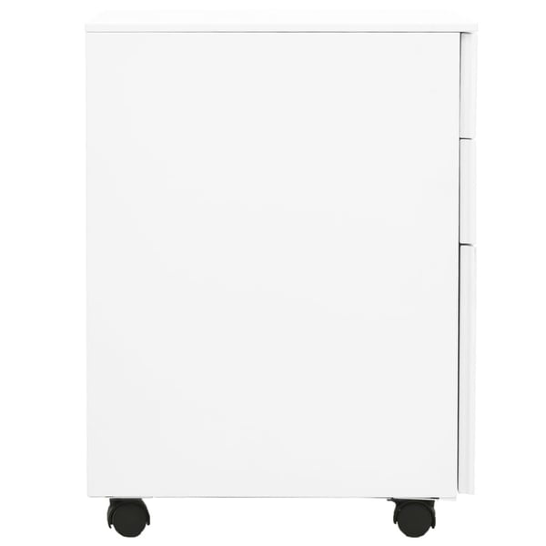 vidaXL Mobilt arkivskap hvit 39x45x60 cm stål