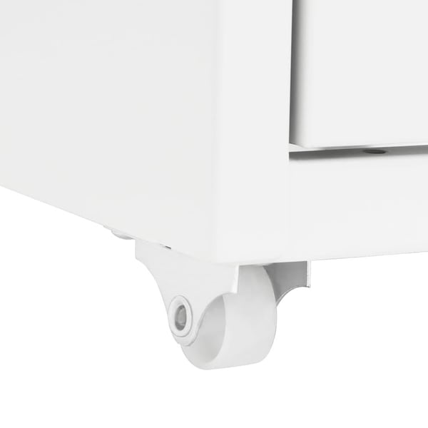 vidaXL Mobilt arkivskap hvit 28x41x109 cm metall