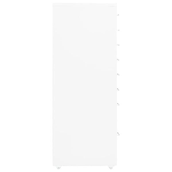 vidaXL Mobilt arkivskap hvit 28x41x109 cm metall
