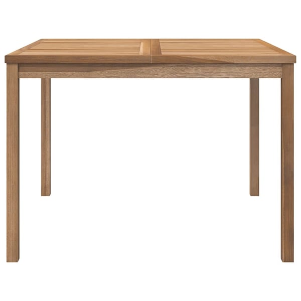 vidaXL havebord 110x110x77 cm massivt teaktræ