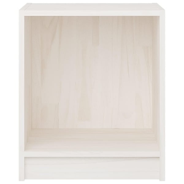 vidaXL sengeskabe 2 stk. 35,5x33,5x41,5 cm massivt fyrretræ hvid