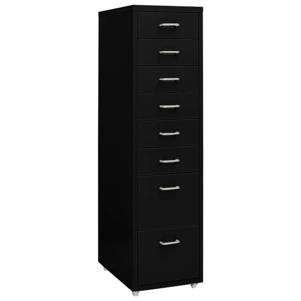 vidaXL Mobilt arkivskap svart 28x41x109 cm metall