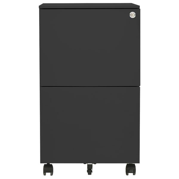 vidaXL Mobilt arkivskap antrasitt 39x45x67 cm stål