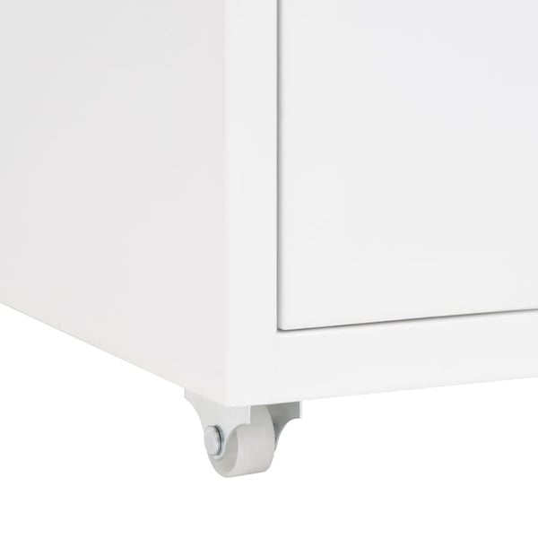 vidaXL Mobilt arkivskap hvit 28x41x69 cm metall