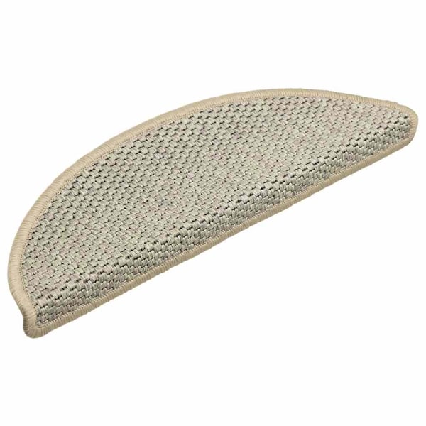 vidaXL Selvklebende trappematter sisal 15 stk 56x17x3 cm lysegrønn