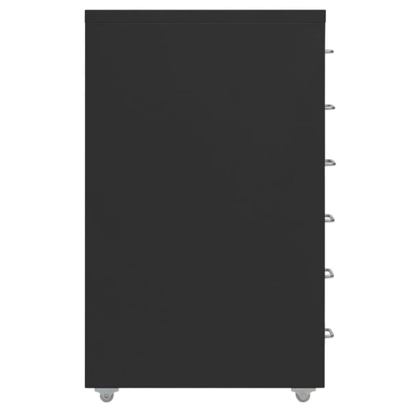 vidaXL mobilt arkivskab 28x41x69 cm metal sort