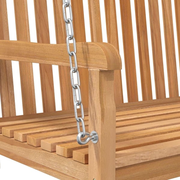 vidaXL gyngebænk 114x60x64 cm massivt teaktræ