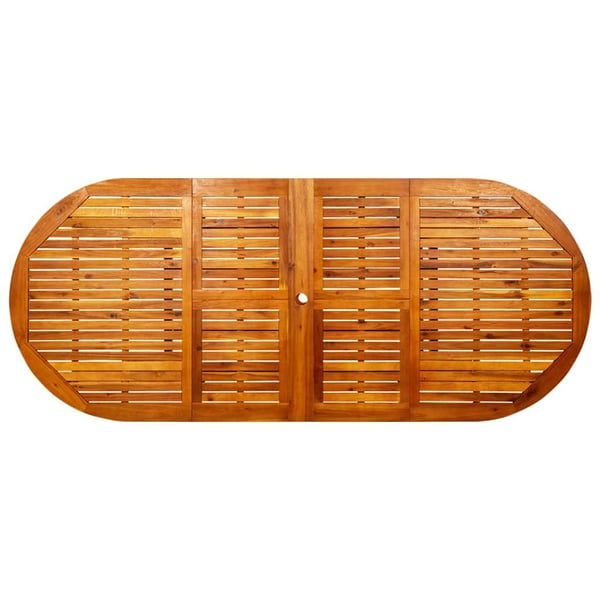 vidaXL Utendørs spisebord (160-240)x100x75 cm heltre akasie