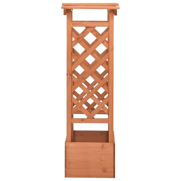 vidaXL Blomsterkasse med espalier og bue 49x39x117 cm gran