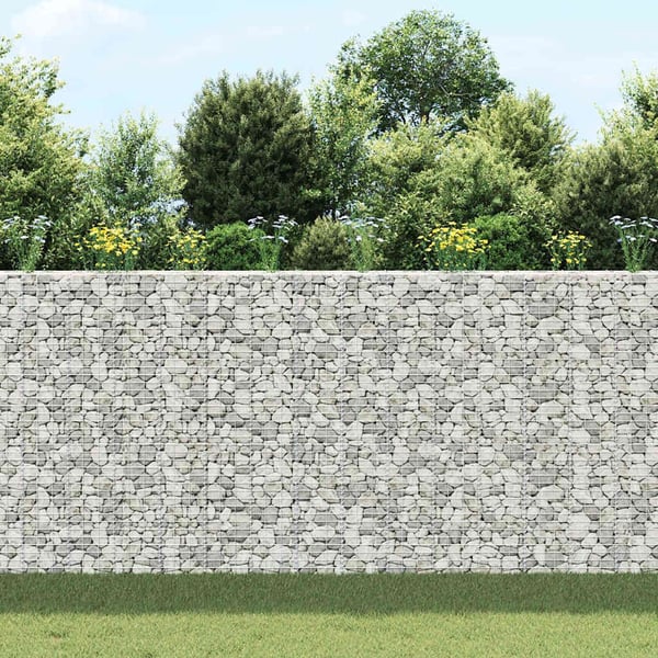 vidaXL Korotetut kivikorit 3 kpl 30x30x200 cm rauta