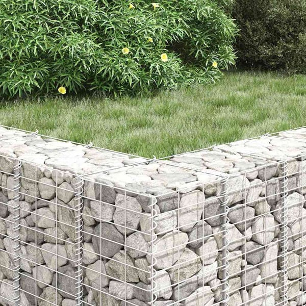 vidaXL Korotetut kivikorit 3 kpl 30x30x200 cm rauta