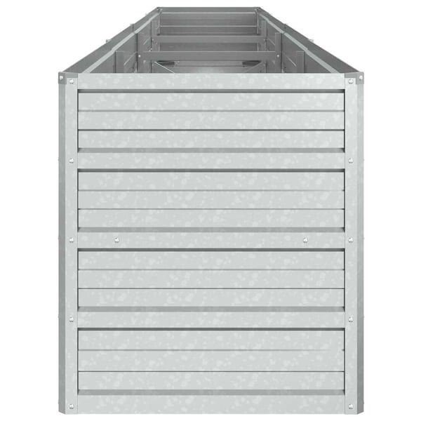 vidaXL Høybed 320x40x45 cm galvanisert stål sølv