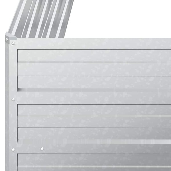vidaXL Høybed 100x40x77 cm galvanisert stål sølv