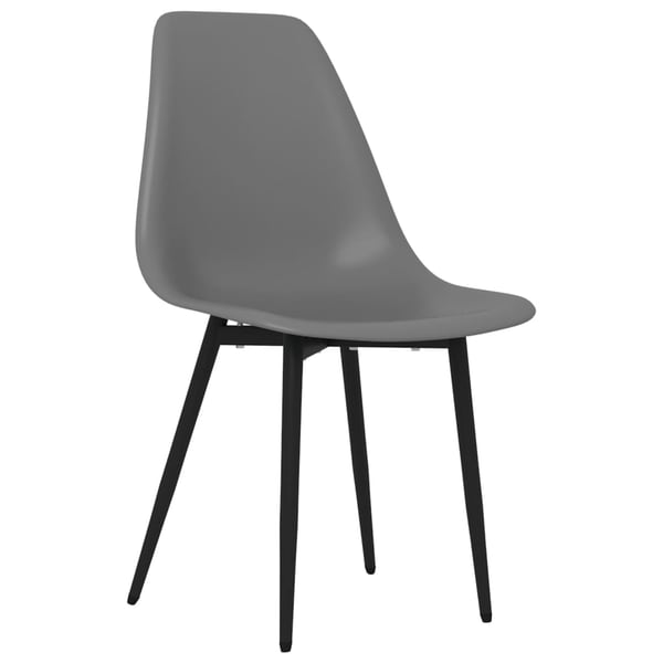 vidaXL Ruokatuolit 6 kpl harmaa PP