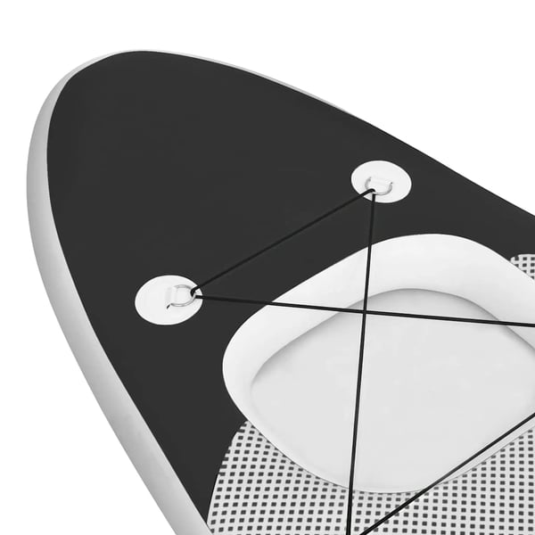 vidaXL Oppblåsbart padlebrettsett svart 360x81x10 cm