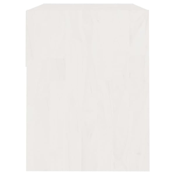 vidaXL Nattbord 2 stk hvit 40x31x40 cm heltre furu