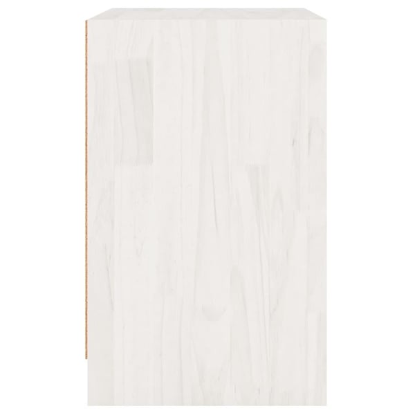 vidaXL Nattbord 2 stk hvit 40x31x50 cm heltre furu