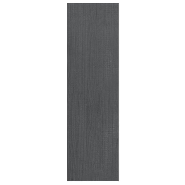 vidaXL bogskab/rumdeler 40x30x103,5 cm massivt fyrretræ grå