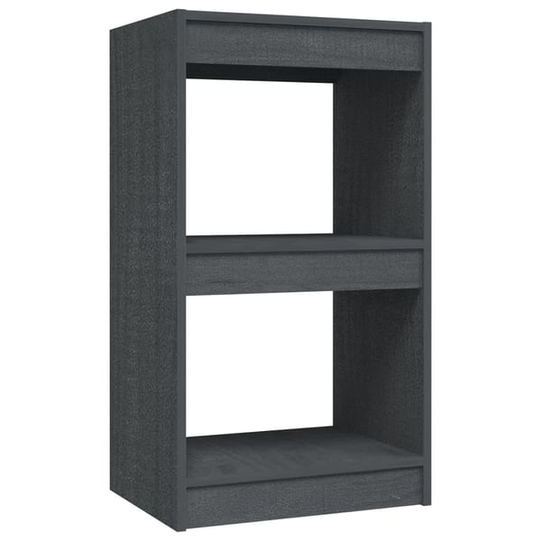 vidaXL Bokhylla grå 40x30x71,5 cm massiv furu