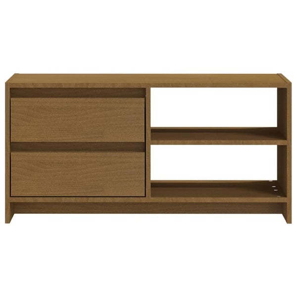 vidaXL TV-benk 80x31x39 cm heltre furu honningbrun