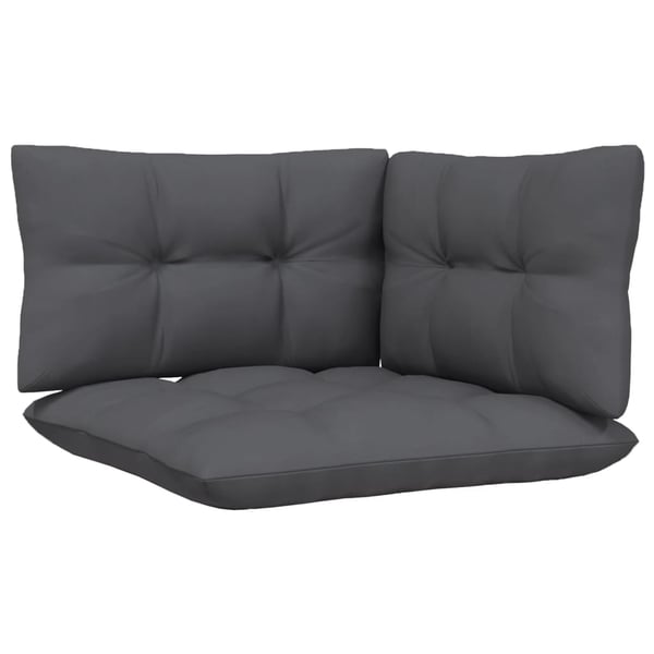vidaXL 2-personers havesofa med antracitgrå hynder massivt fyrretræ