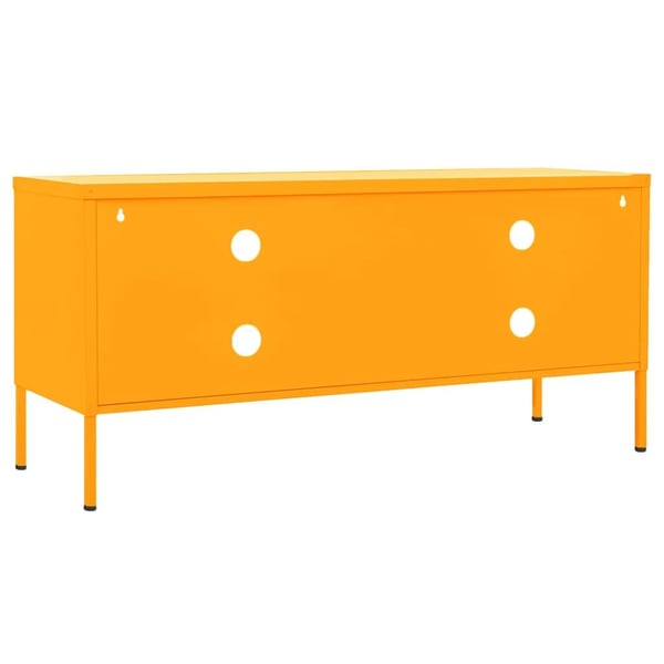 vidaXL TV-benk sennepsgul 105x35x50 cm stål