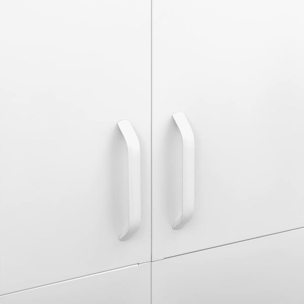 vidaXL Garderobe hvit 90x50x180 cm stål