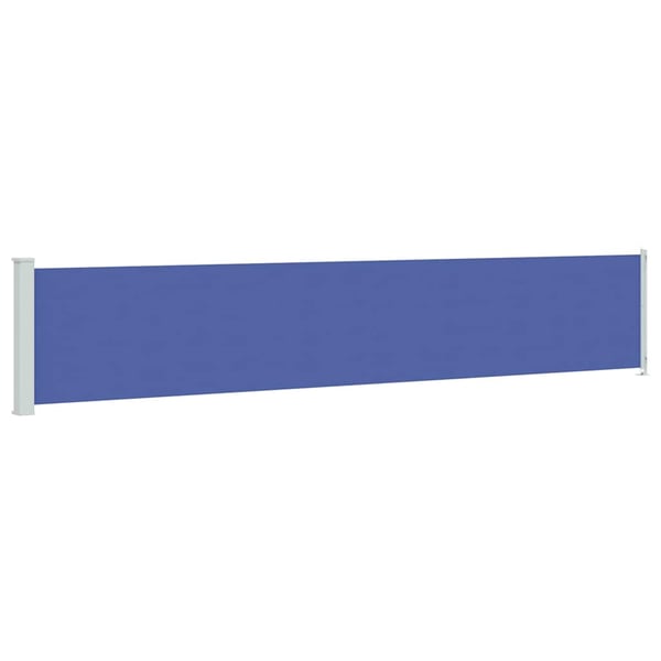 vidaXL Infällbar sidomarkis 117x614 cm blå