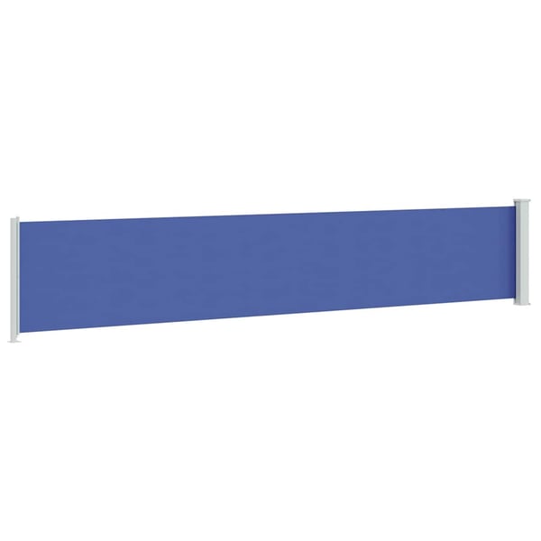 vidaXL Infällbar sidomarkis 117x614 cm blå