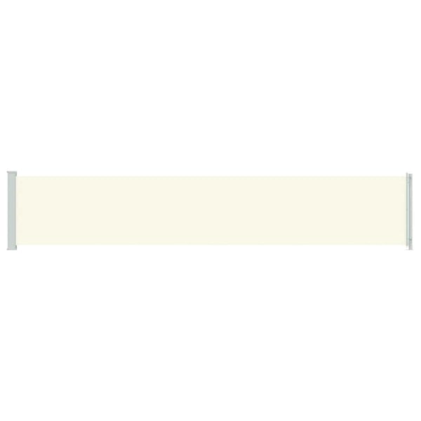 vidaXL Uttrekkbar sidemarkise 117x614 cm kremhvit