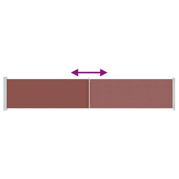 vidaXL Uttrekkbar sidemarkise 117x600 cm brun