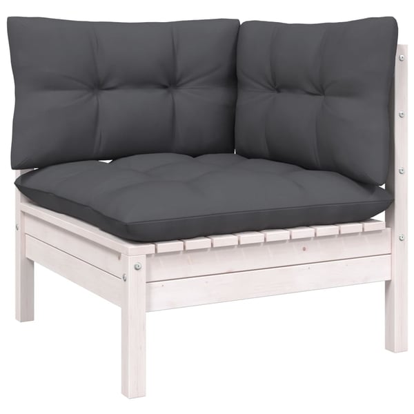 vidaXL Hagesofagruppe med puter 8 deler heltre furu