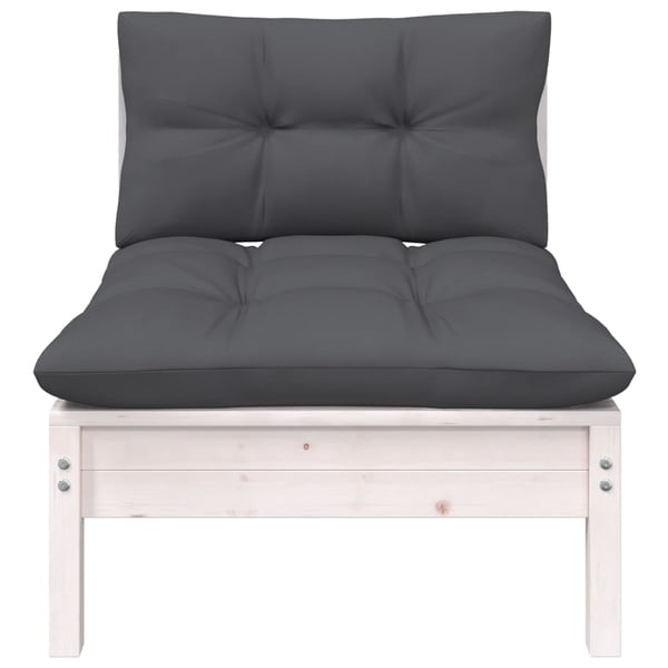 vidaXL Hagesofagruppe med puter 5 deler heltre furu