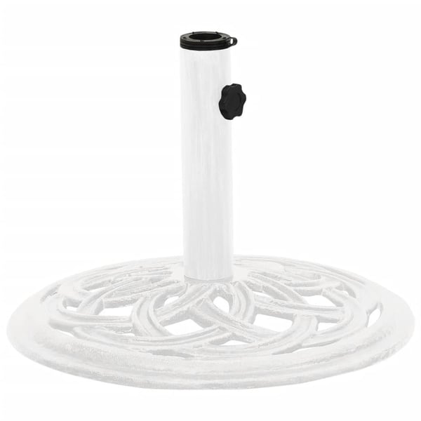 vidaXL Parasollbase hvit 44x44x31 cm støpejern