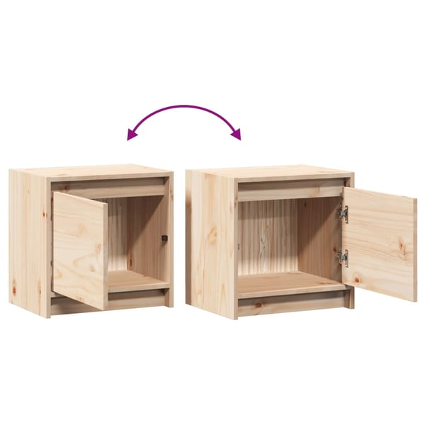 vidaXL Sängbord 2 st 40x30,5x40 cm massiv furu