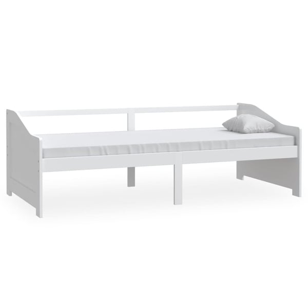 vidaXL Sengeramme 3 seter heltre furu 90x200 cm hvit