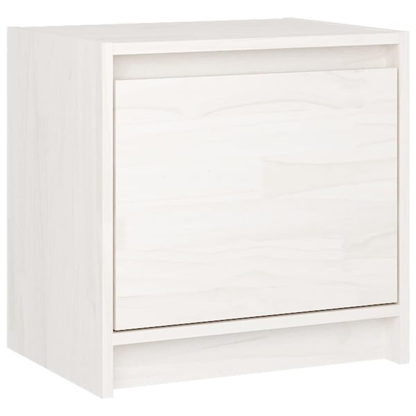vidaXL sengeskab 40x30,5x40 cm massivt fyrretræ hvid