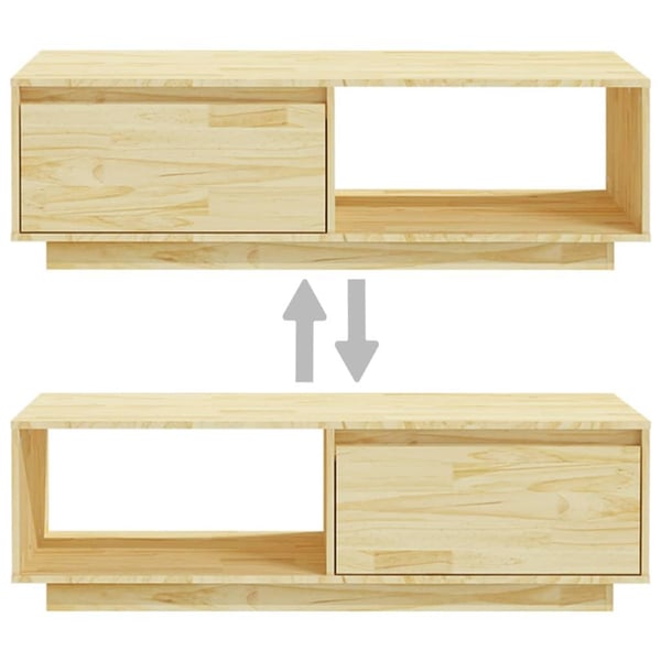 vidaXL Salongbord 110x50x33,5 cm heltre furu