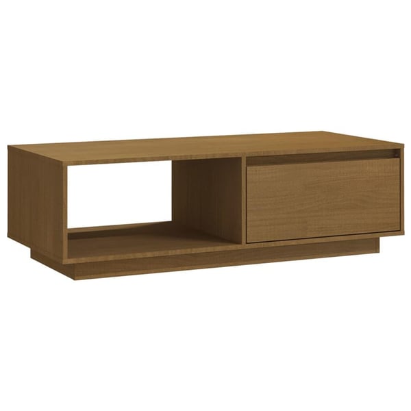 vidaXL Salongbord 110x50x33,5 cm heltre furu honningbrun