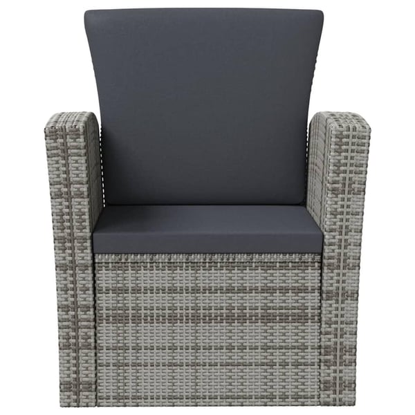 vidaXL loungesæt til haven 8 dele med hynder polyrattan grå