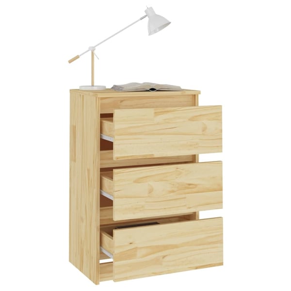 vidaXL Nattbord 40x29,5x64 cm heltre furu