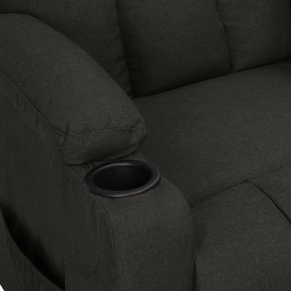 vidaXL Reclinerfåtölj svart tyg